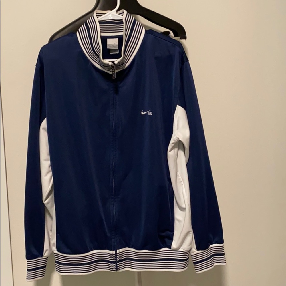 Men’s navy and white nike track jacket
